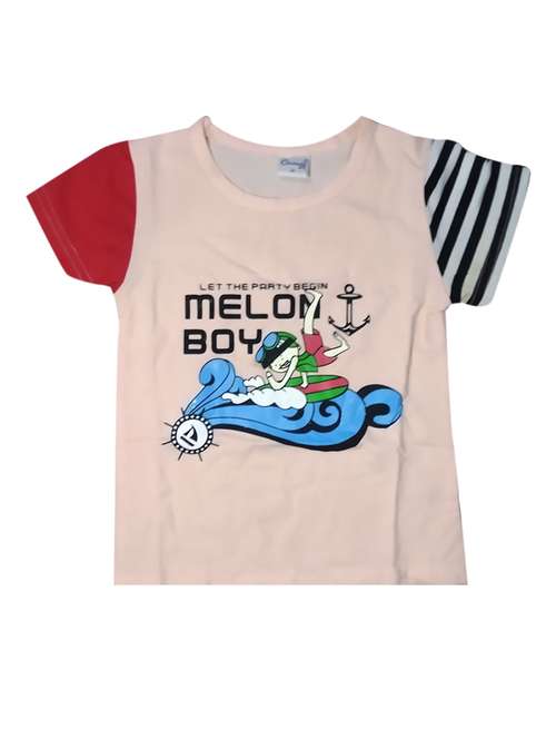 boys round neck graphic print t-shirt - 18472259 -  Standard Image - 0