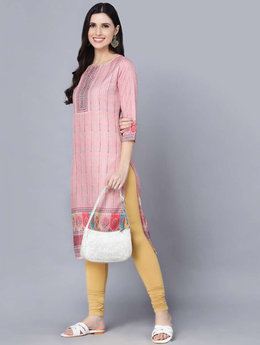 striped straight kurta