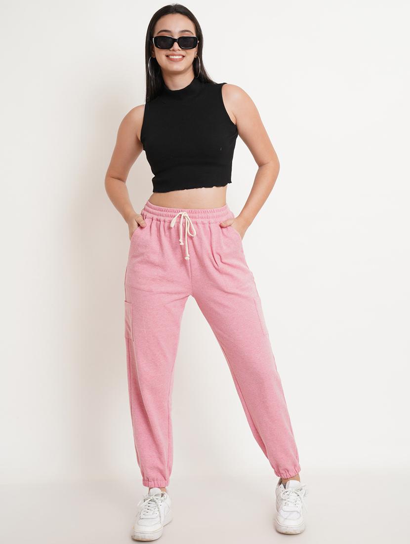 mid rise solid jogger with drawstring - 18473073 - Standard Image - 3