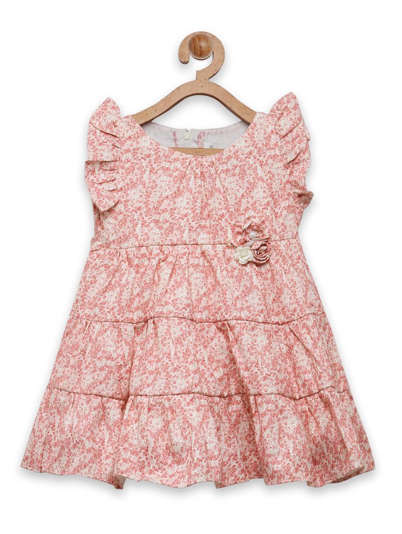 girls pink floral frock - 18473269 - Zoom Image - 0