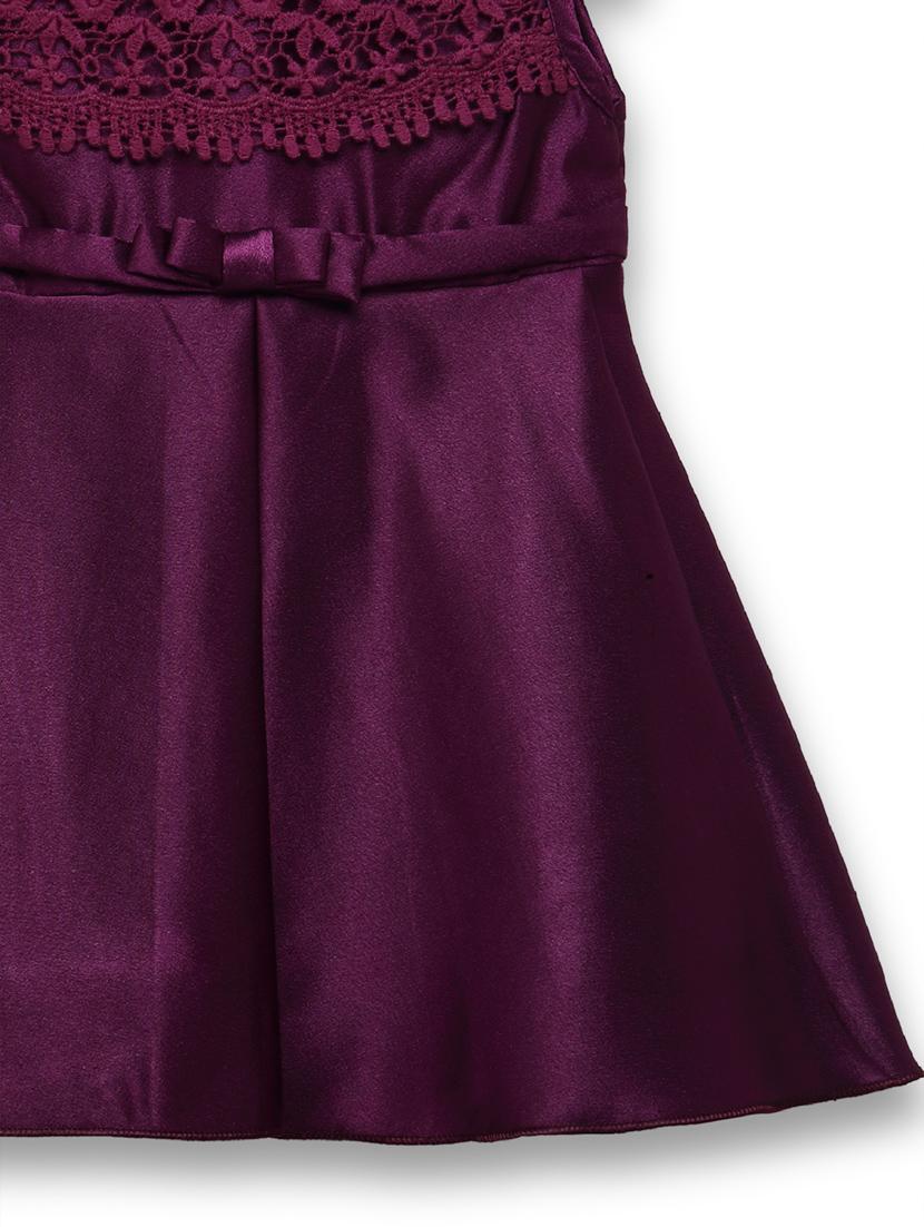 girls magenta solid frock - 18473272 - Standard Image - 3