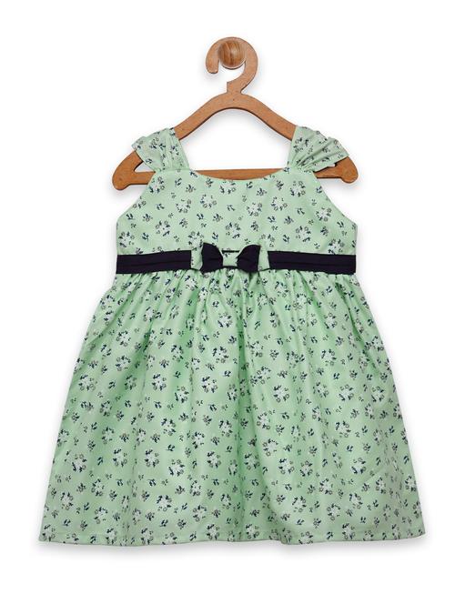 girls sea green floral frock - 18473274 - Standard Image - 0