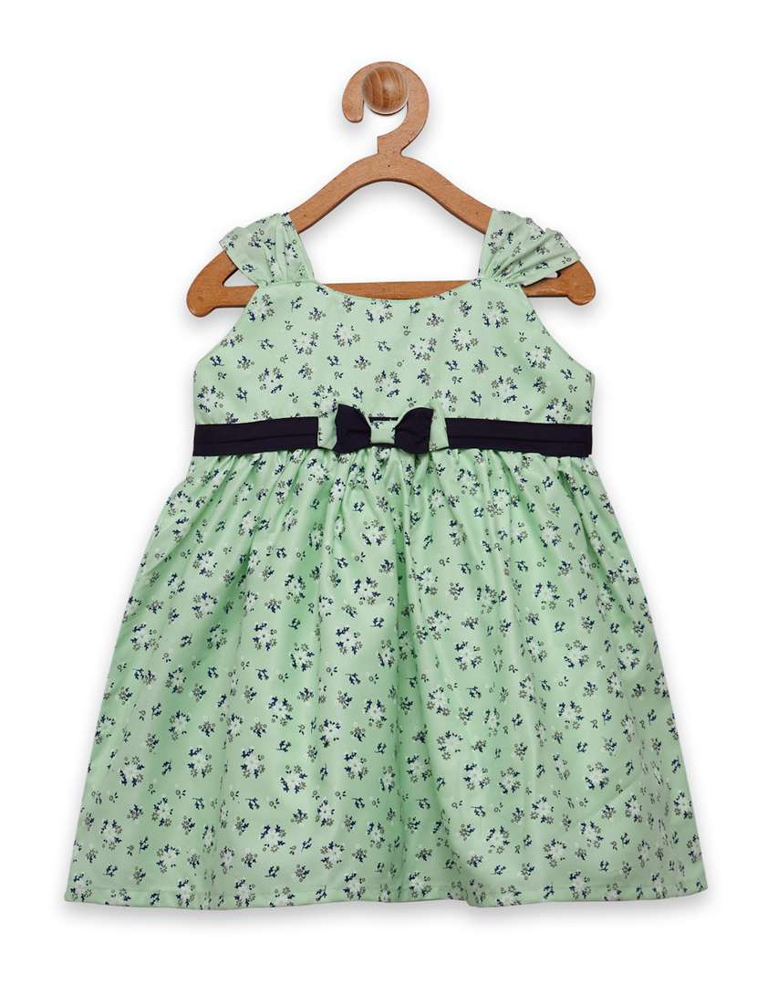 girls sea green floral frock - 18473274 - Zoom Image - 0
