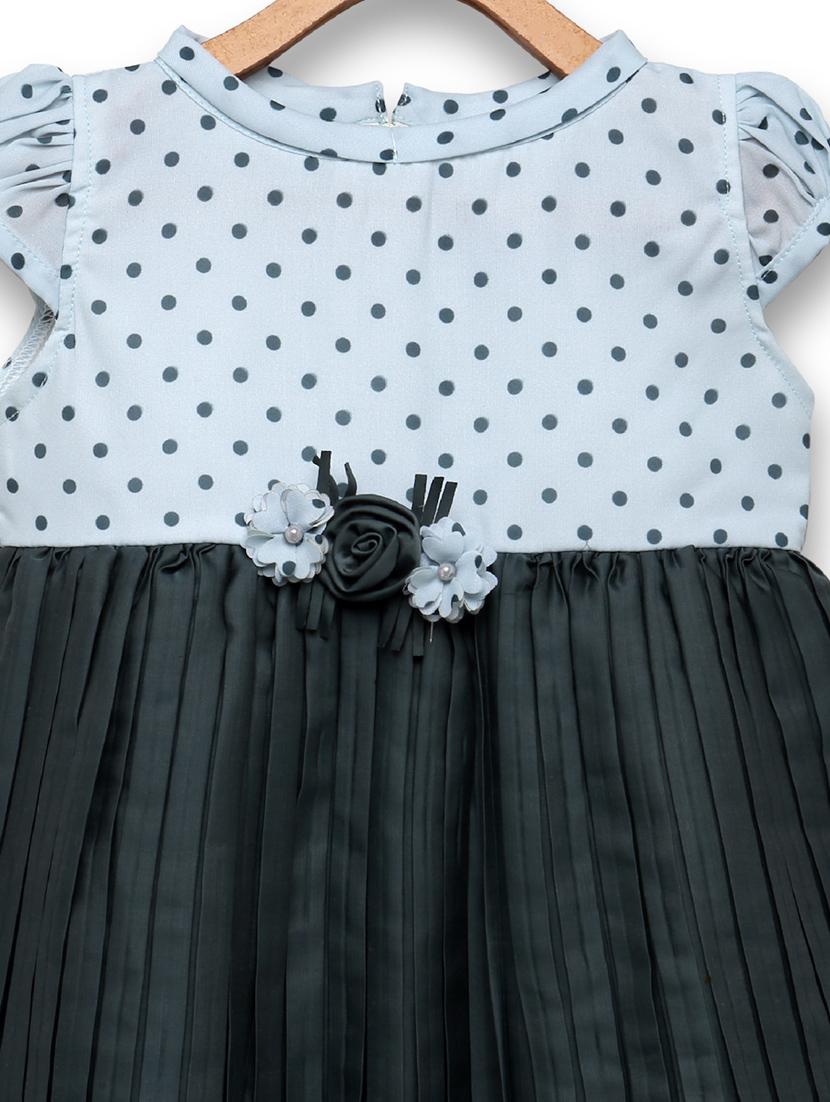 girls teal polka dot frock - 18473278 - Standard Image - 3