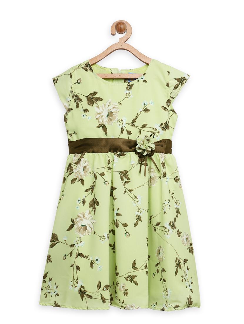 girls green floral frock  - 18473285 -  Zoom Image - 0