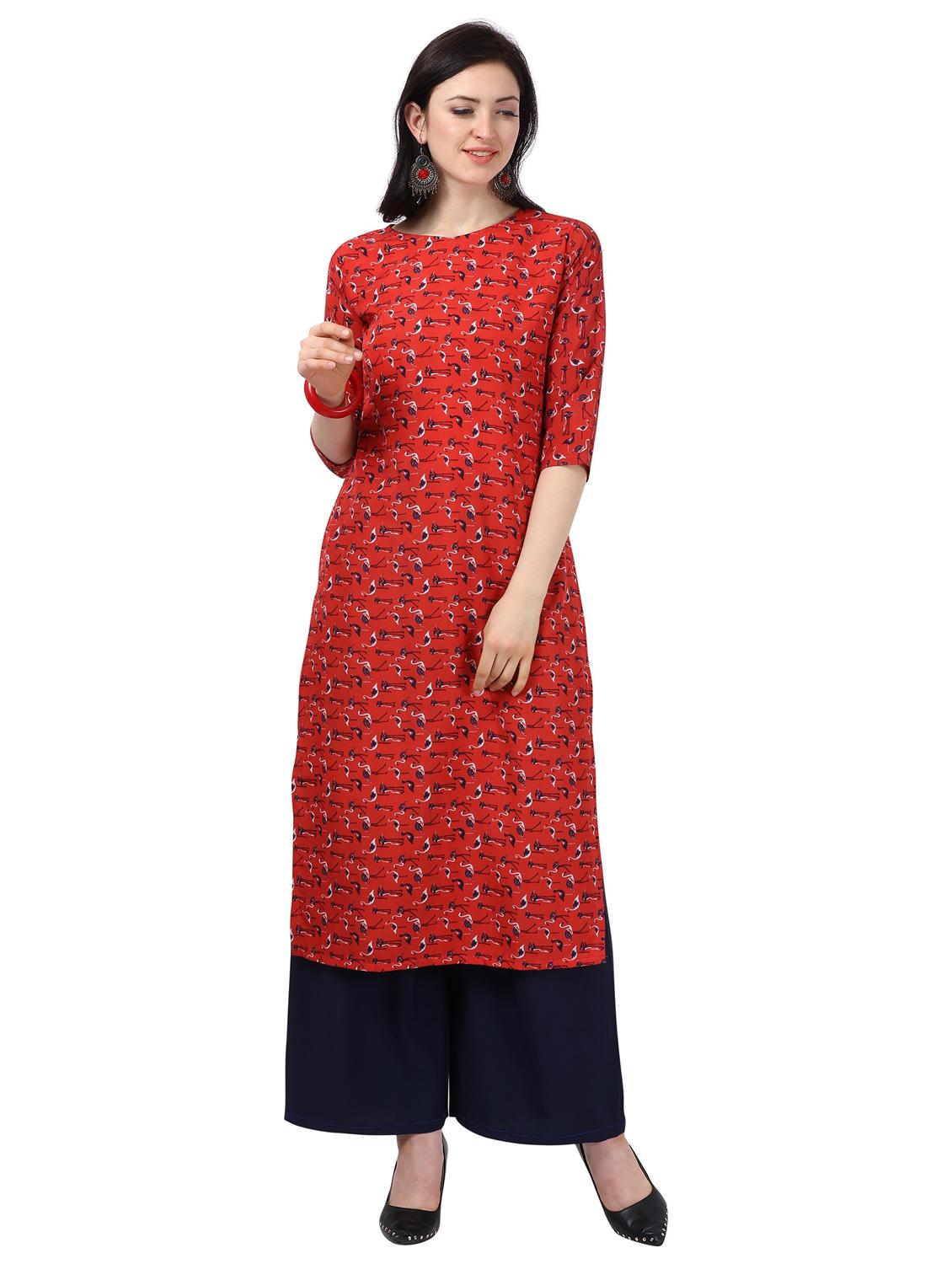 pack of 3 printed straight kurta - 18473782 - Standard Image - 3