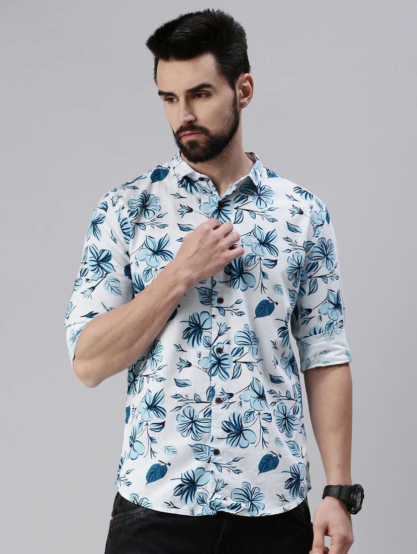 mens florals casual shirt