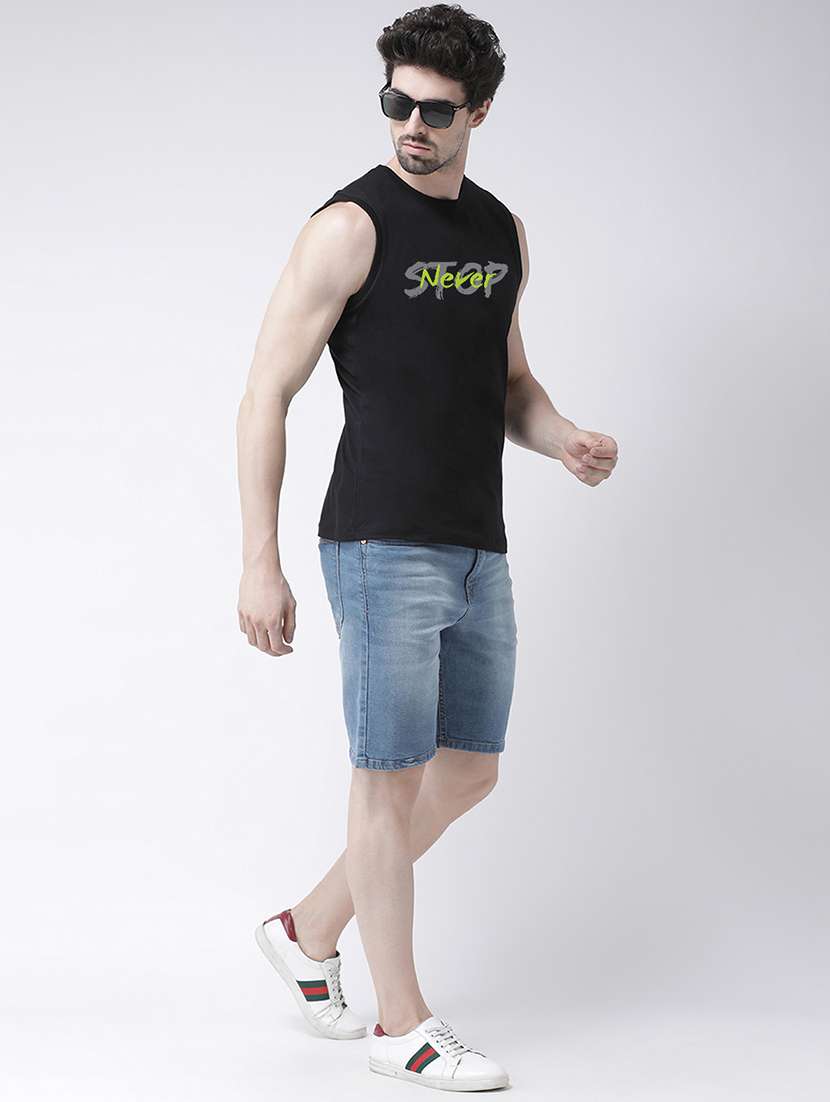 black chest print t-shirt - 18474462 -  Standard Image - 3