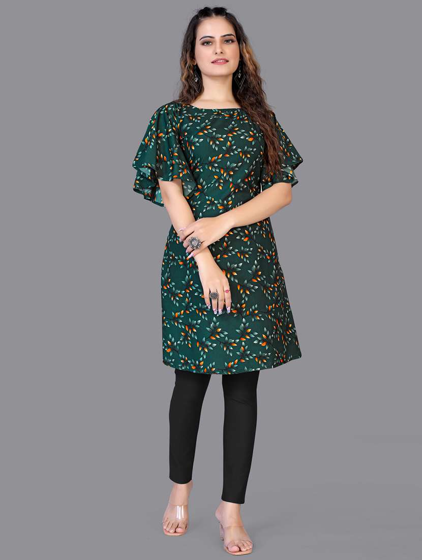 round neck printed regular tunic