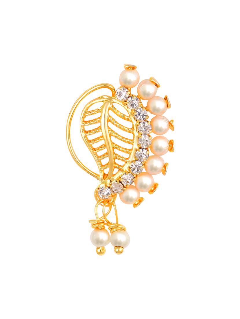 gold brass naath nose pin - 18475519 - Zoom Image - 0