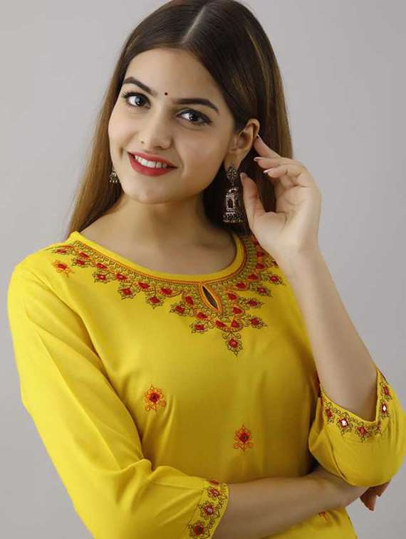women's straight kurta - 18475756 -  Standard Image - 3