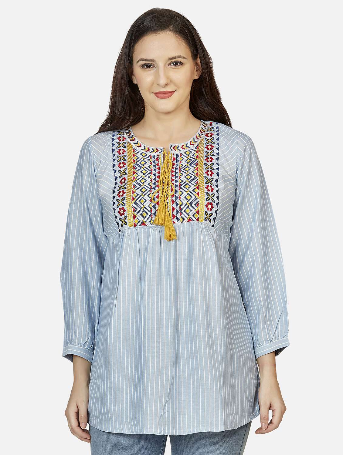 embroidered fusion kurti
