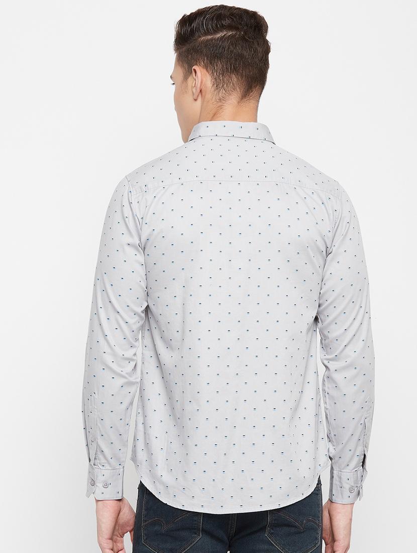grey printed casual shirt - 18477081 - Standard Image - 3