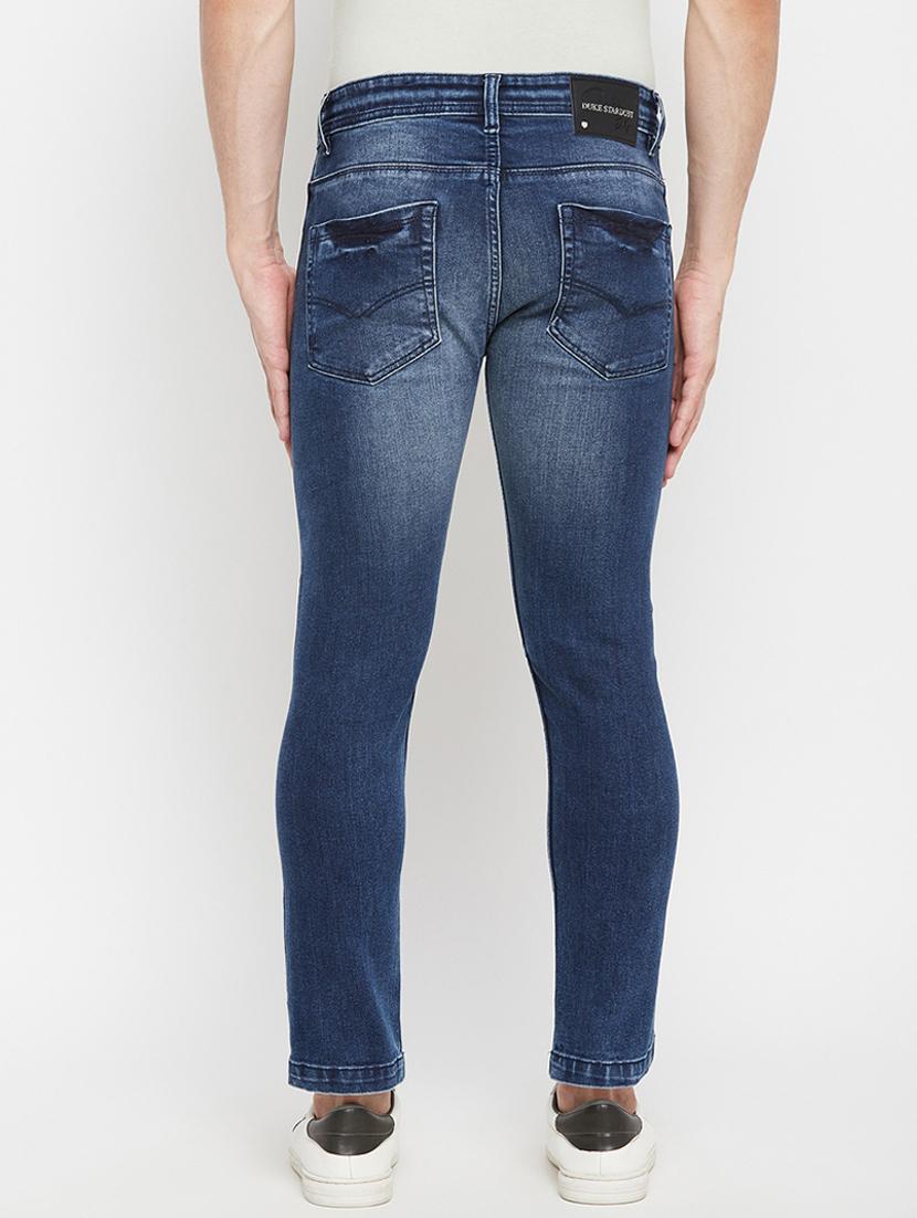 navy-blue distressed denim jean - 18477087 - Standard Image - 3