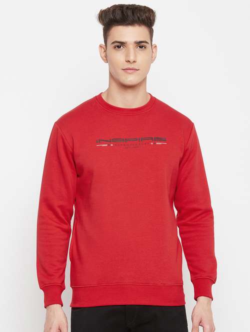 red chest print sweatshirt - 18477123 -  Standard Image - 0