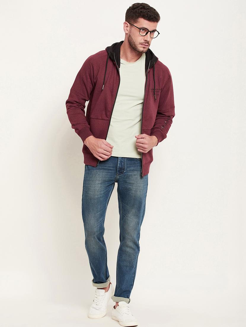 maroon solid sweatshirt - 18477132 - Standard Image - 3