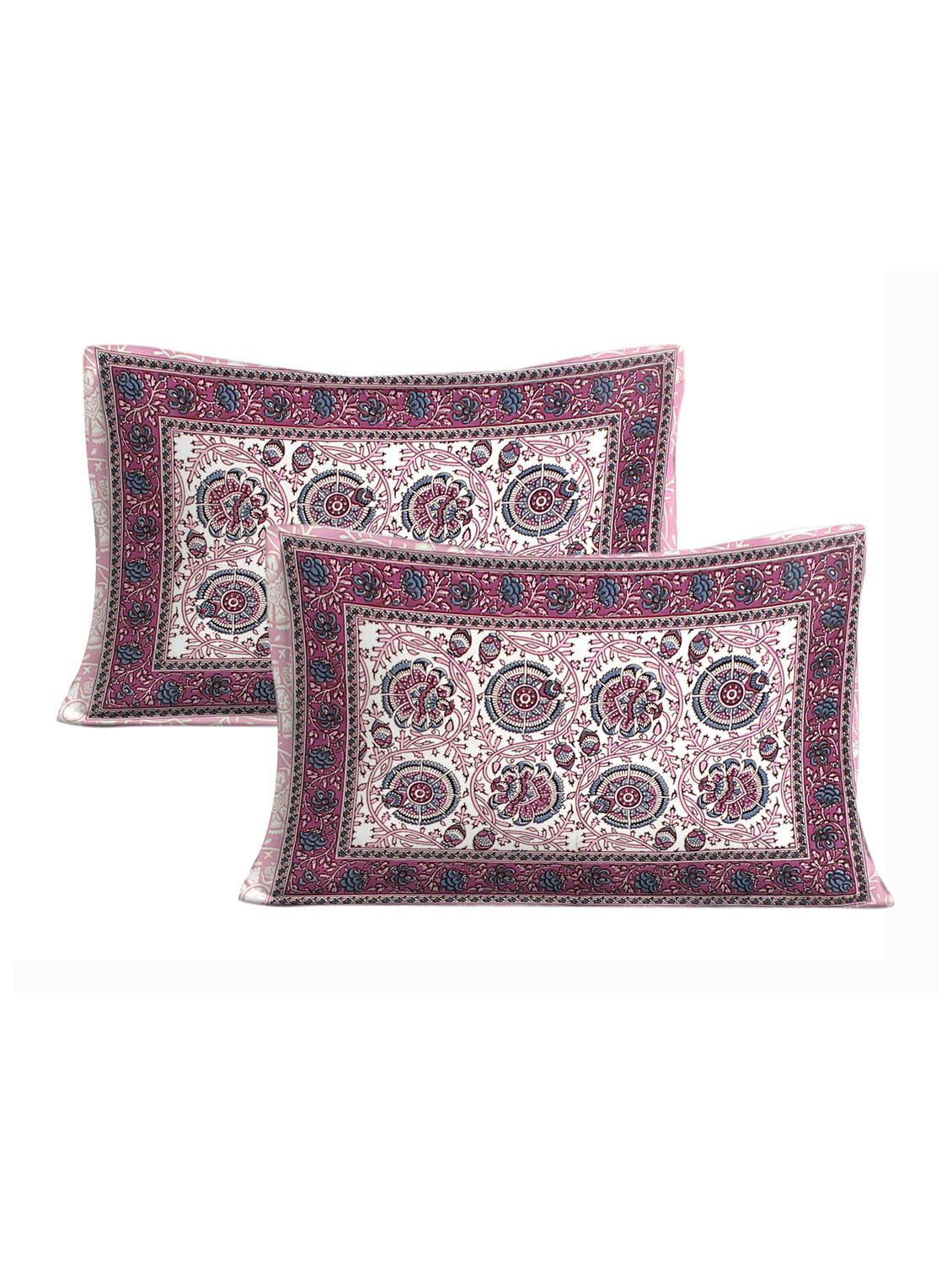 kalamkari buta printed 100% cotton pigment double bedsheet with pillow covers - 18477205 - Standard Image - 3