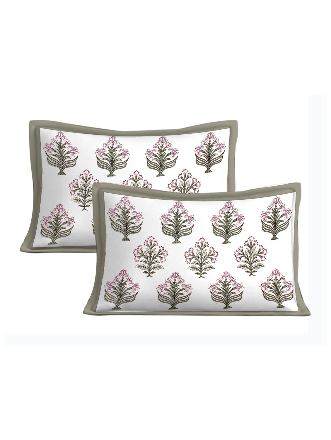 motifs printed 100% cotton pigment double bedsheet with pillow covers - 18477209 - Standard Image - 3