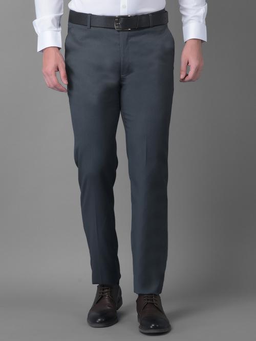 charcoal solid formal trouser - 18477374 -  Standard Image - 0