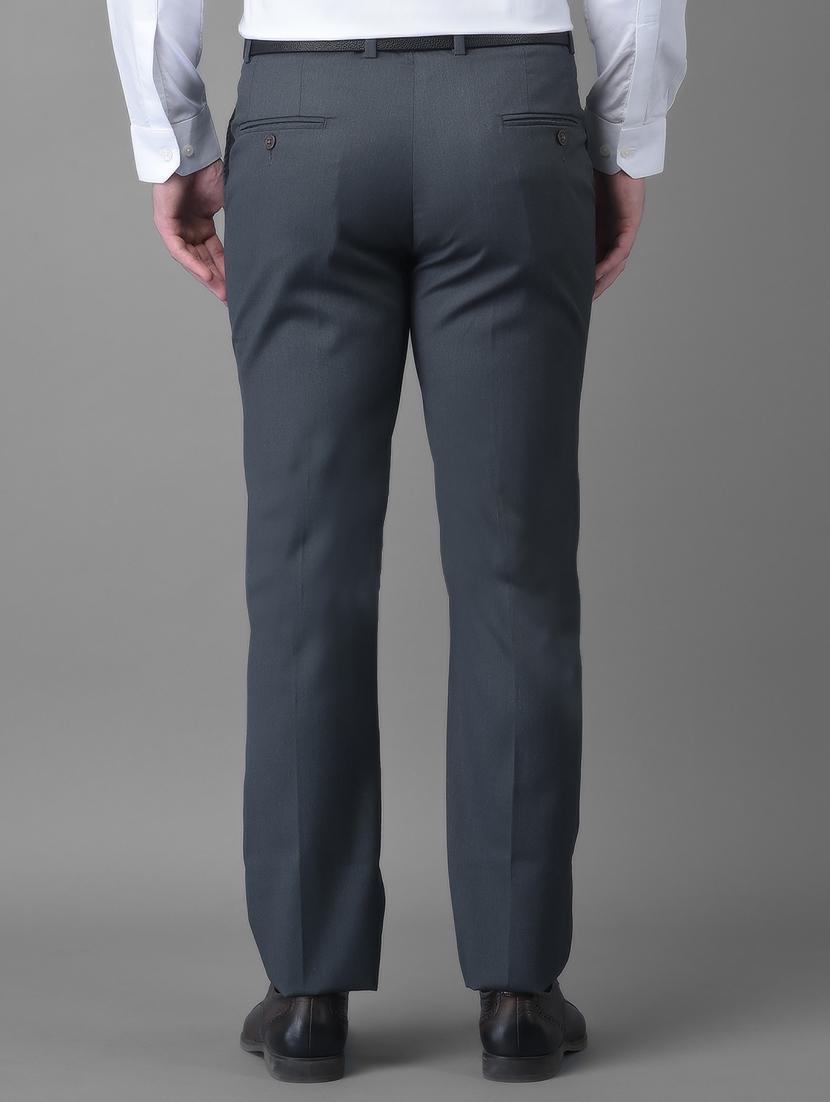 charcoal solid formal trouser - 18477374 - Standard Image - 3
