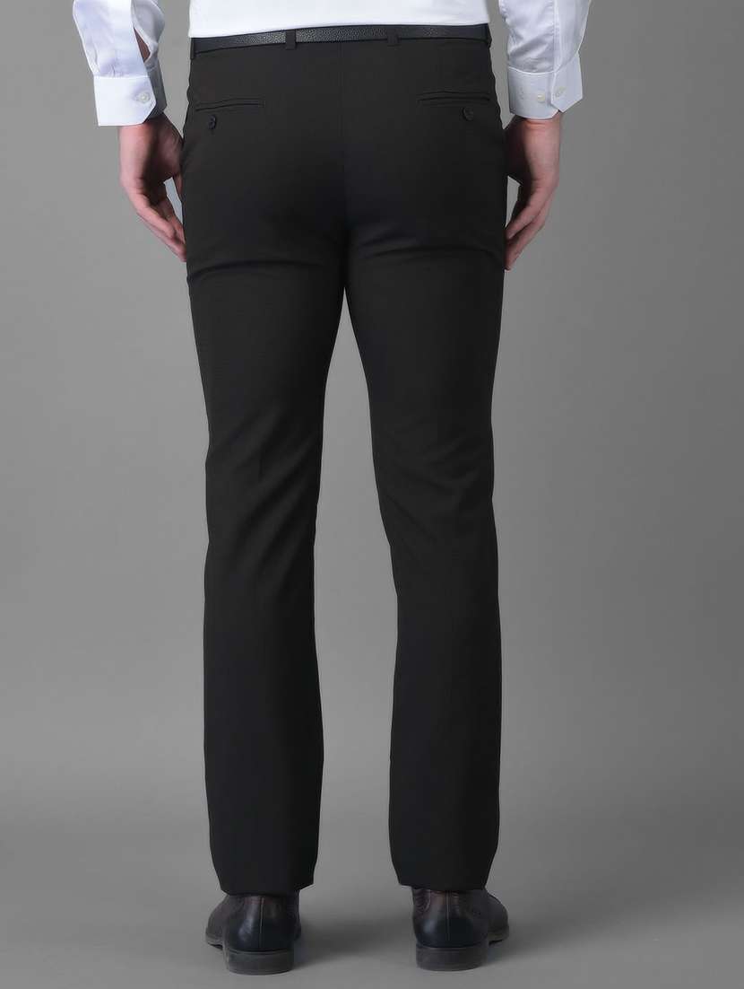 Black Solid Formal Trouser - 18477381 -  Standard Image - 3