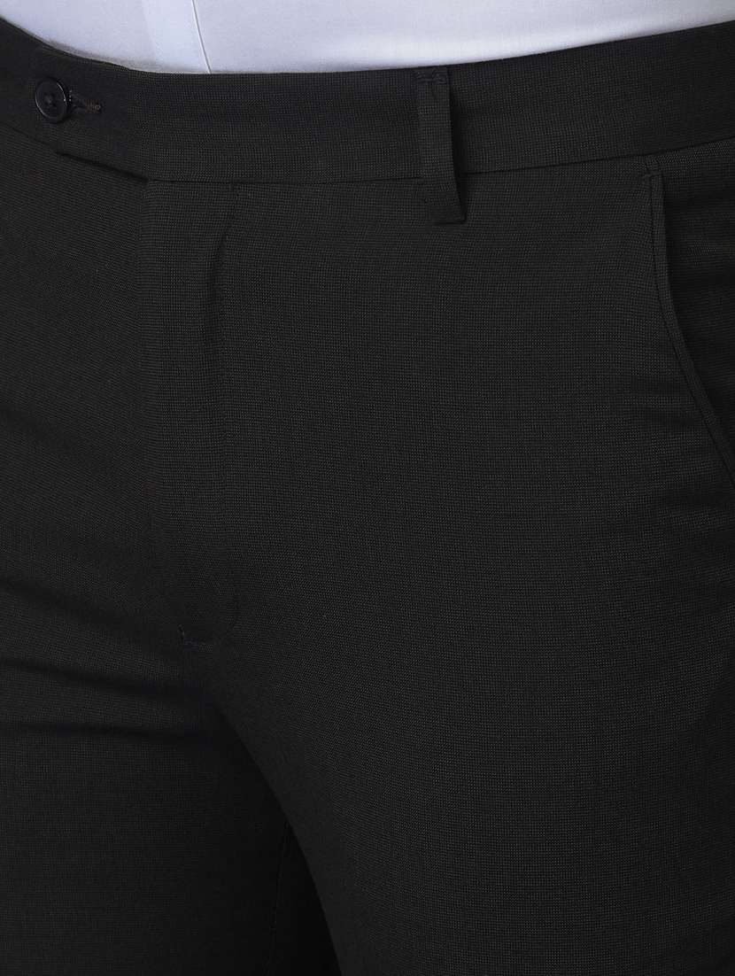 Black Solid Formal Trouser - 18477381 -  Standard Image - 5