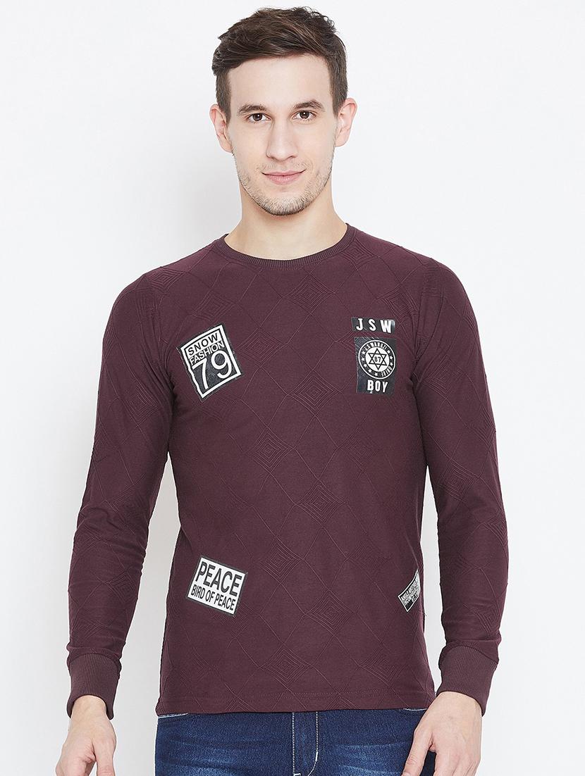 men round neck printed t-shirt - 18478824 - Zoom Image - 0