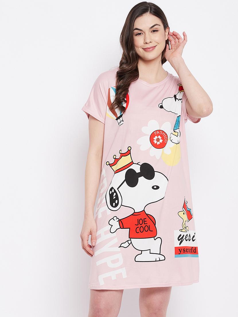 drop sleeved printed sleepshirts - 18478833 -  Zoom Image - 0