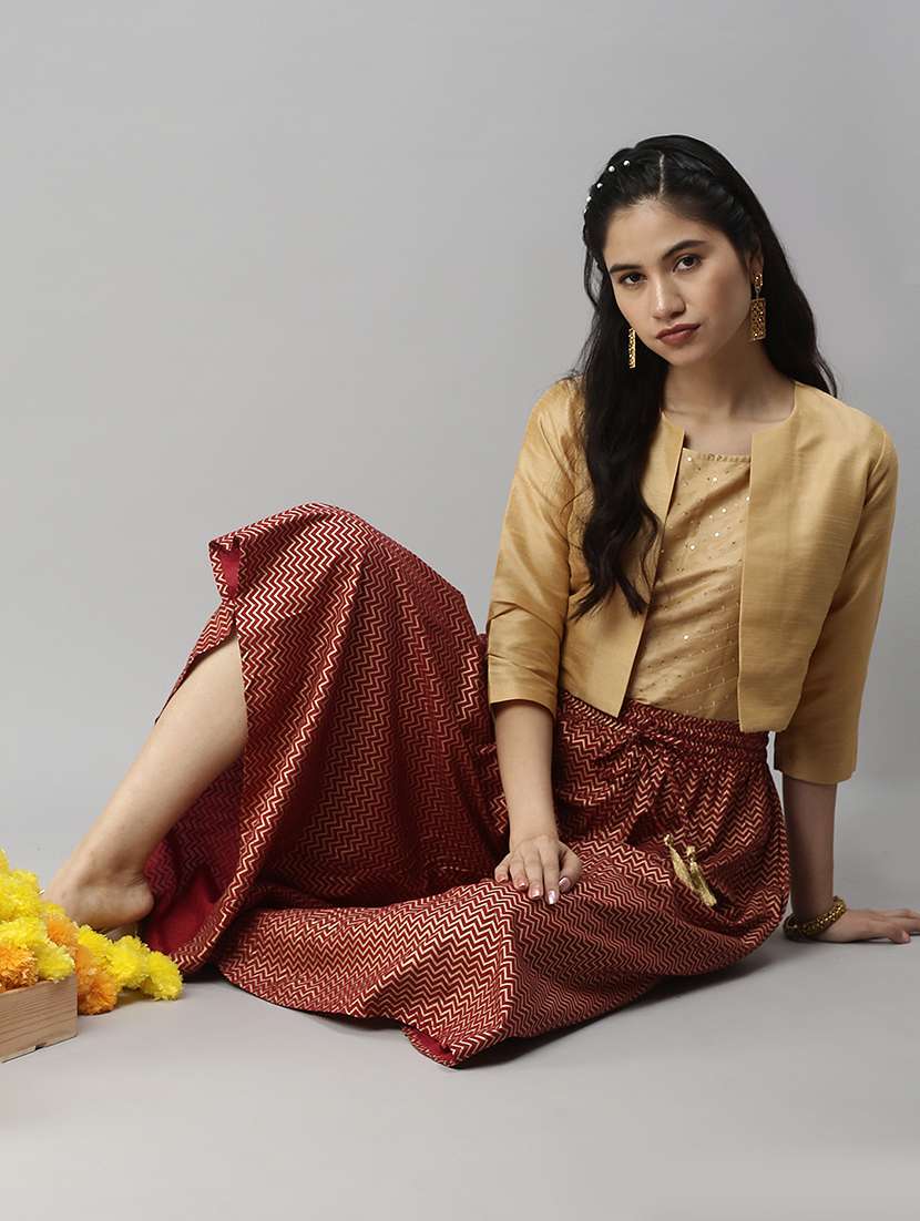 solid gold polyester jacket - 18479129 -  Standard Image - 3