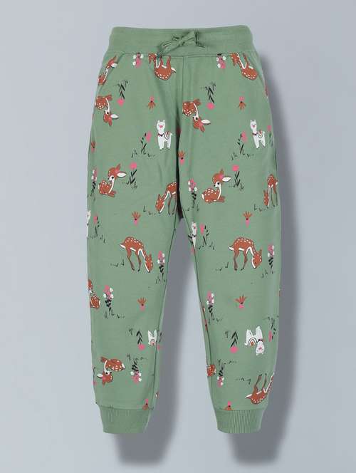 girls green printed jogger  - 18479443 -  Standard Image - 0
