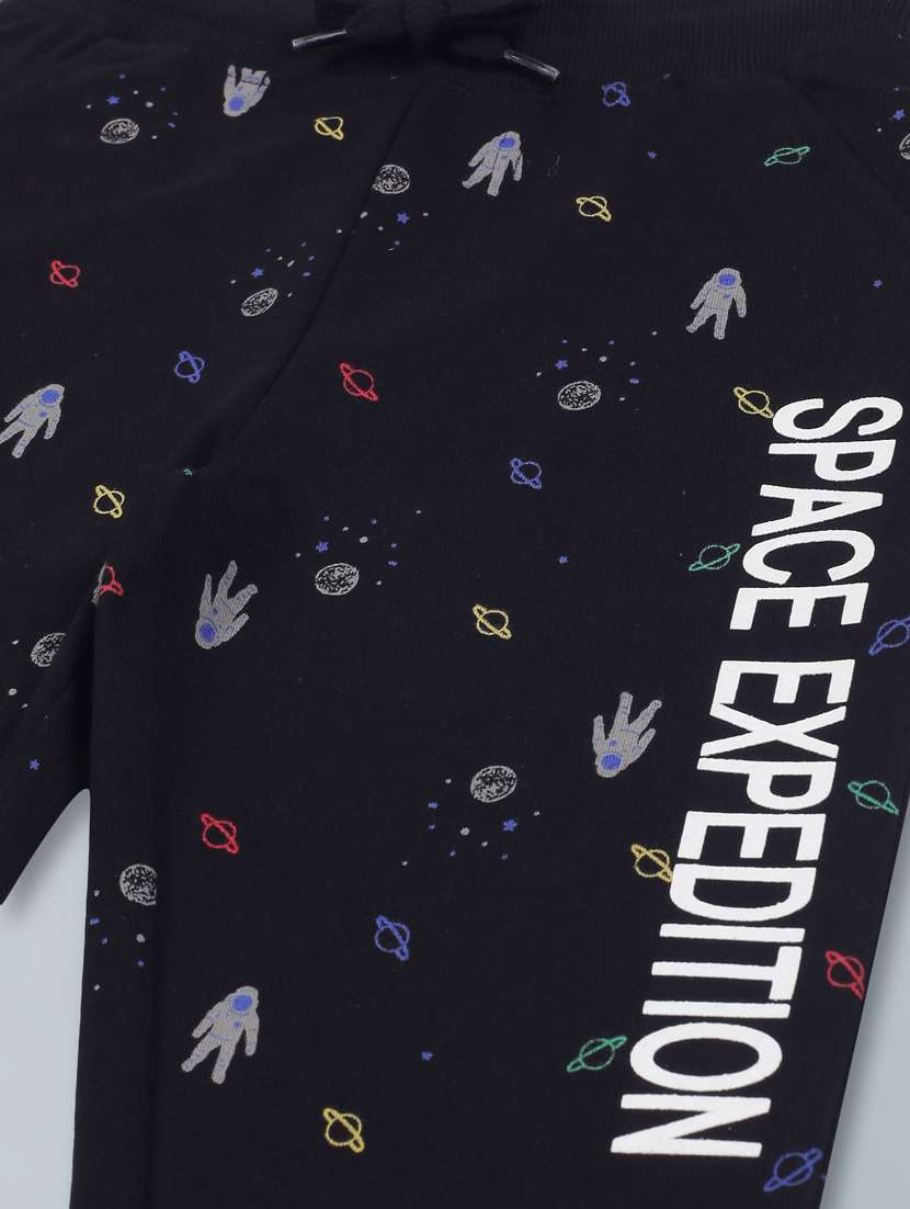 boy navy blue printed jogger  - 18479491 -  Standard Image - 3