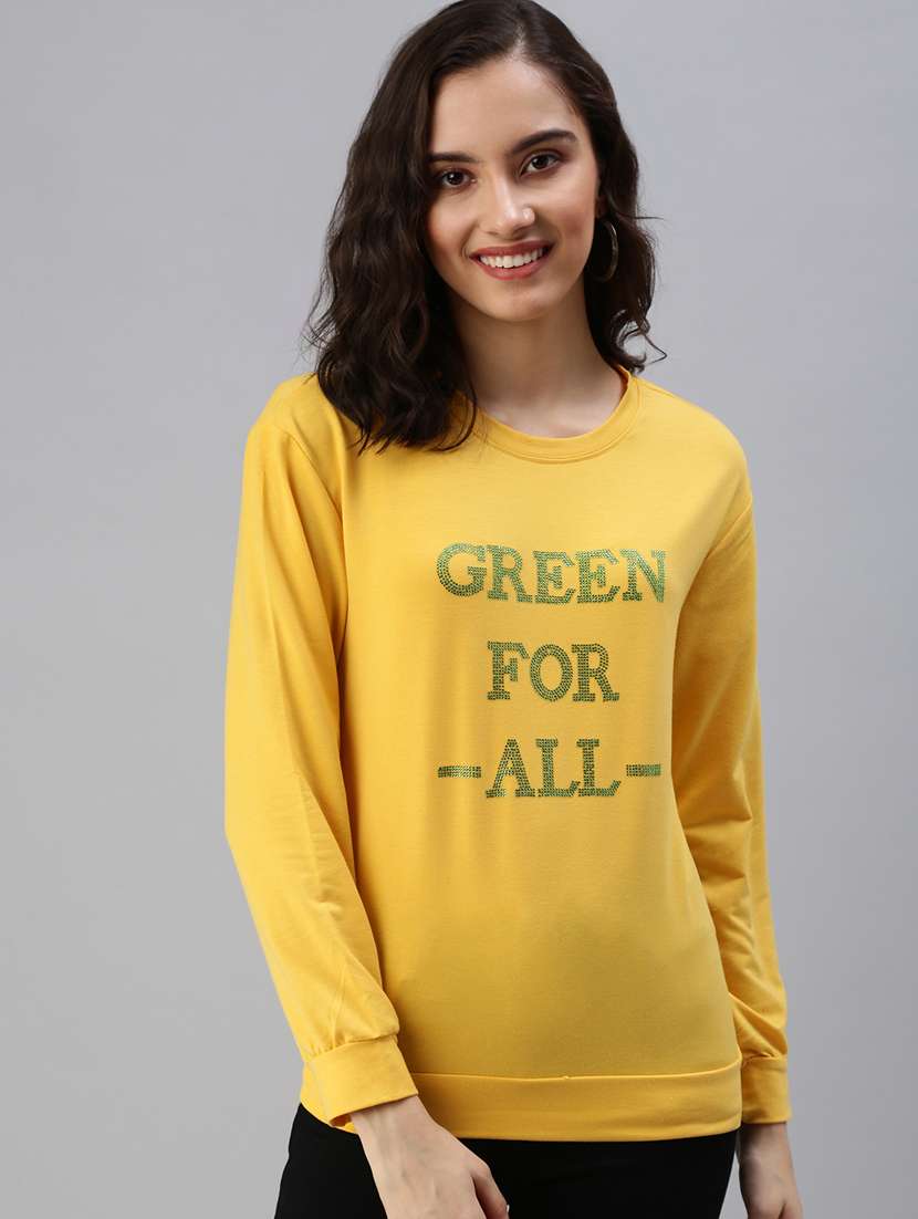 women's front print sweatshirt