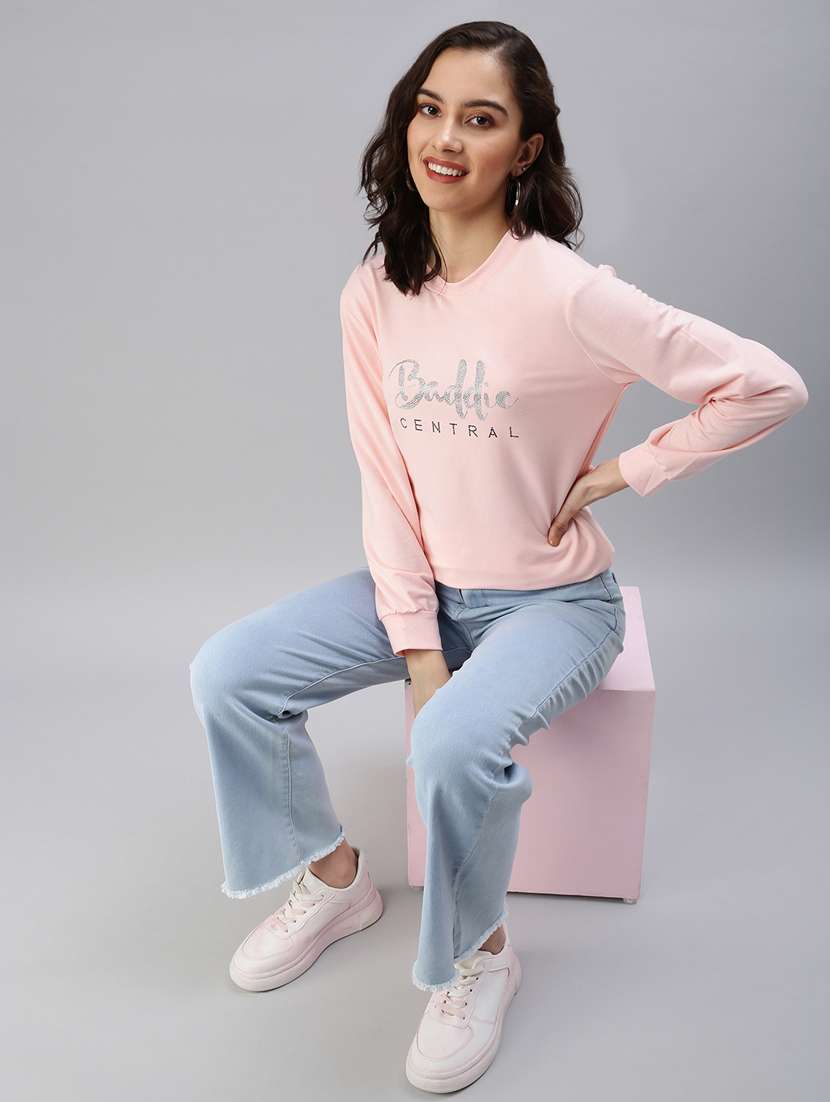 women's chest print sweatshirt - 18479550 -  Standard Image - 3