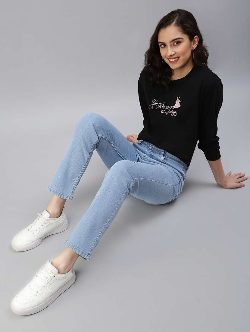 women's chest print sweatshirt - 18479552 -  Standard Image - 3