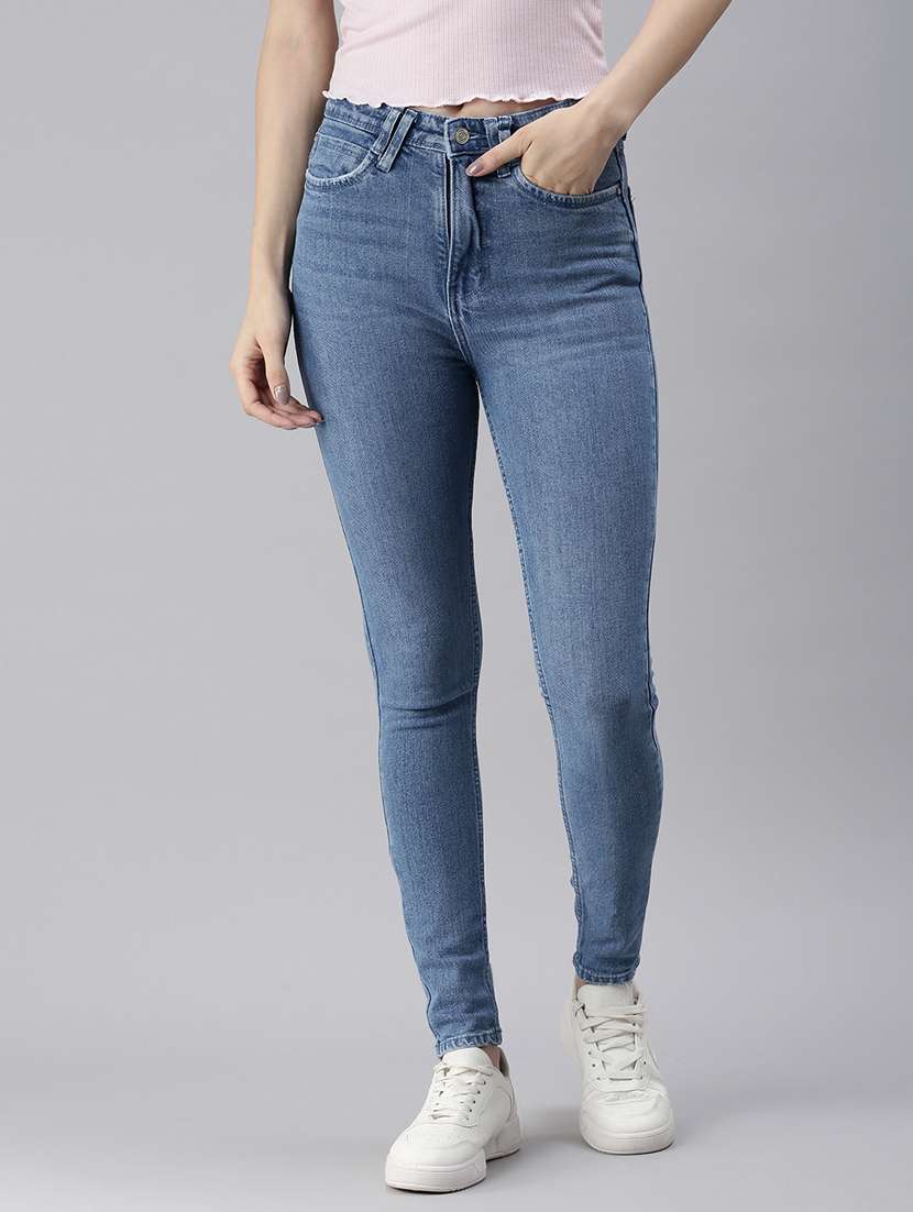 women's plain skinny fit jeans