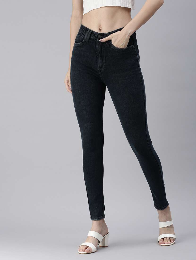 women's plain skinny fit jeans