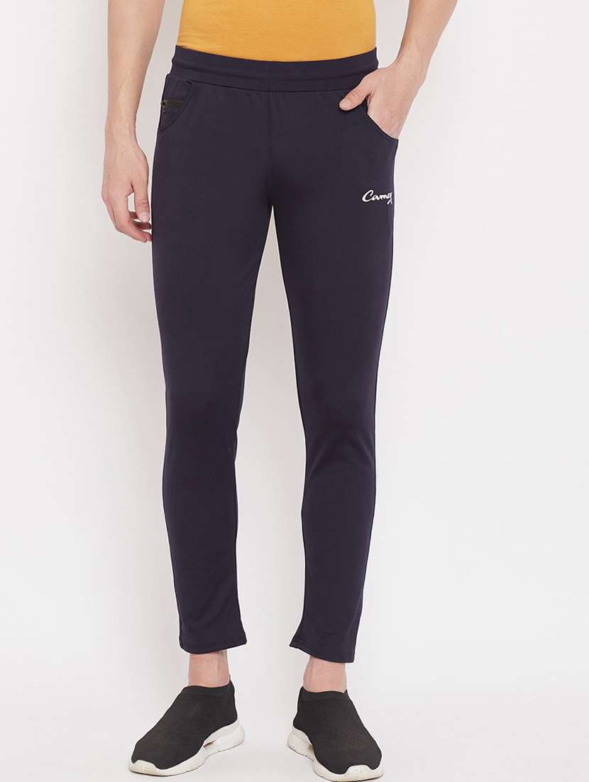 black solid track pant