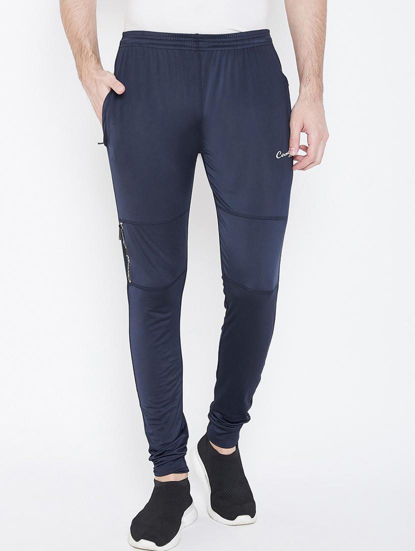 navy-blue solid track pant - 18479683 -  Zoom Image - 0