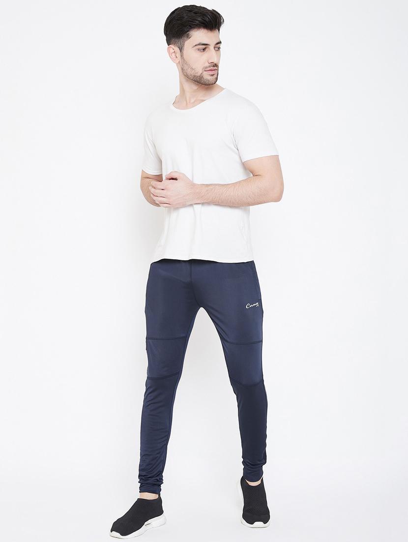 navy-blue solid track pant - 18479683 - Standard Image - 3