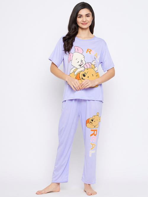 round neck printed nightwear pajama set  - 18479716 -  Standard Image - 0