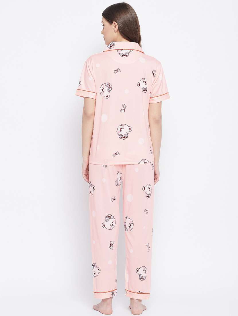 quirky printed nightwear pajama set - 18479717 - Standard Image - 3
