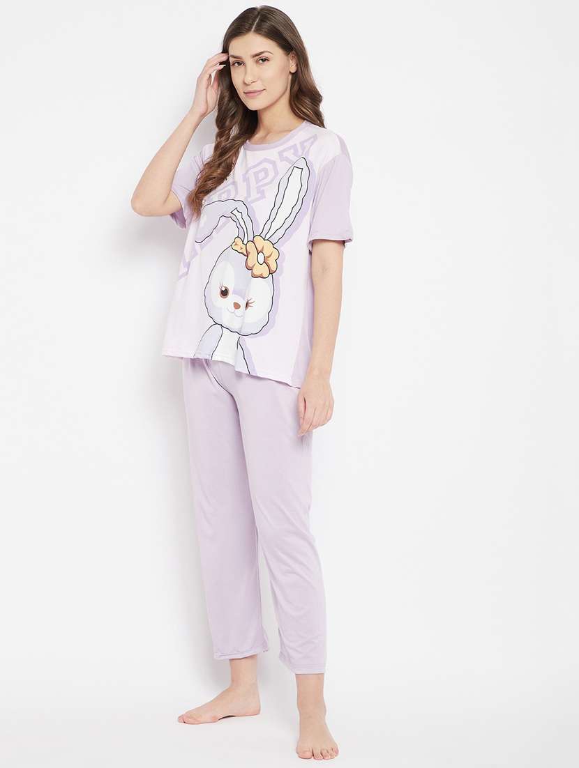 quirky printed nightwear pajama set  - 18479730 -  Zoom Image - 0