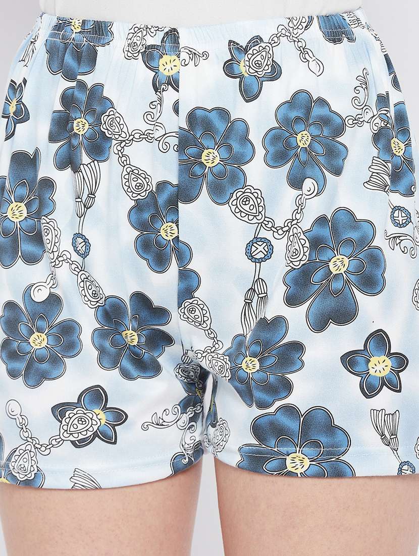 cami neck printed nightwear shorts set - 18479755 - Standard Image - 5