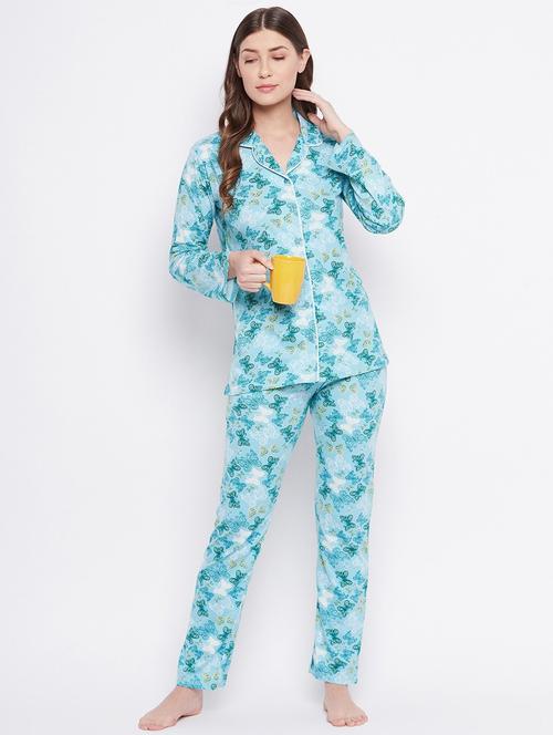 printed nightwear pajama set - 18479774 - Standard Image - 0