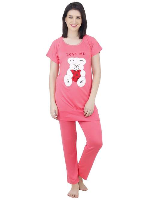 quirky printed nightwear pajama set  - 18479776 -  Standard Image - 0