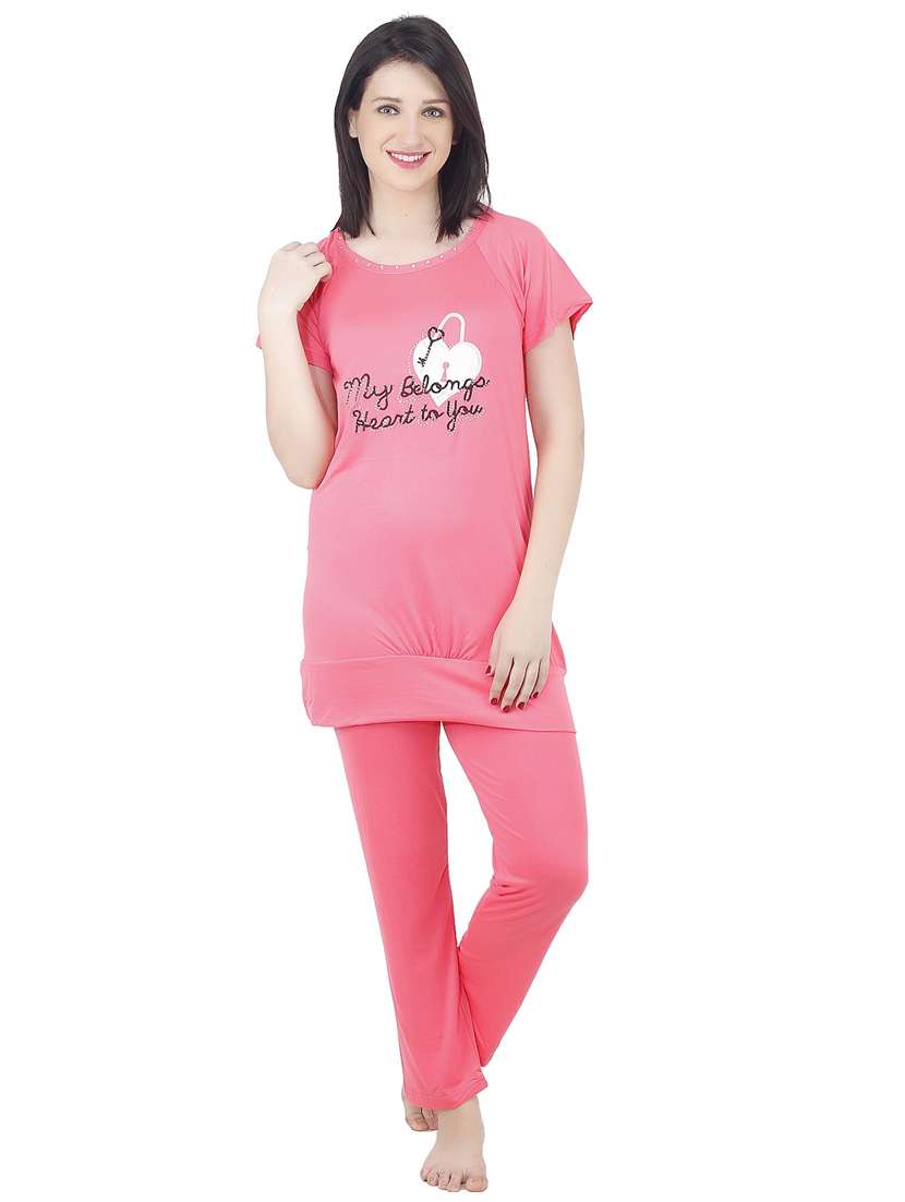 quirky printed nightwear pajama set - 18479779 - Zoom Image - 0