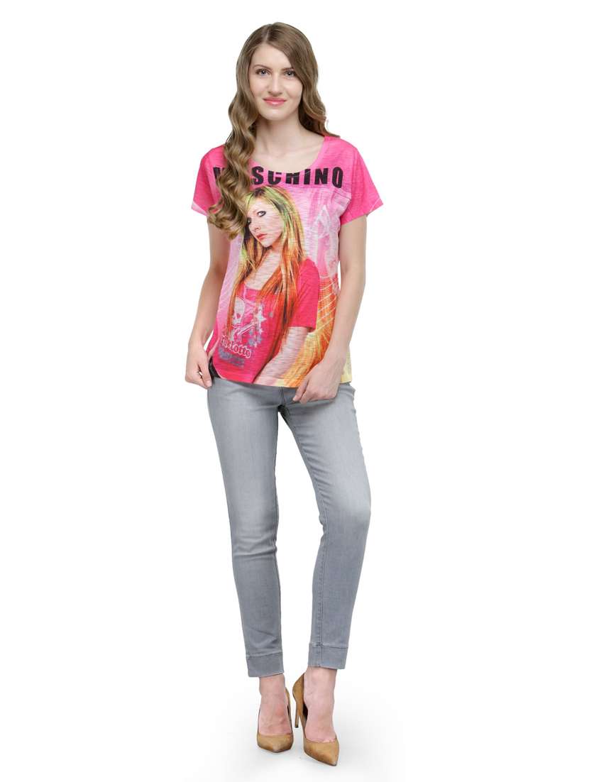 women's all over print round neck t-shirt - 18479820 -  Standard Image - 3