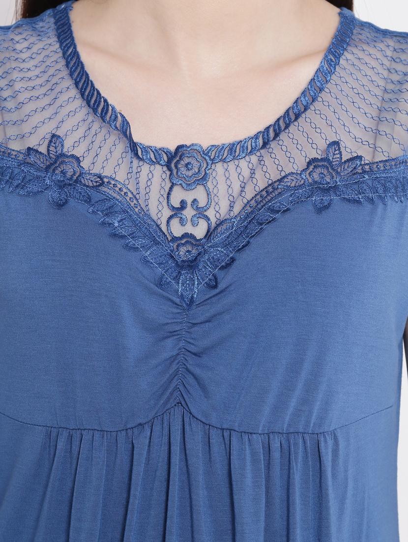 women's straight round neck top - 18479848 - Standard Image - 3