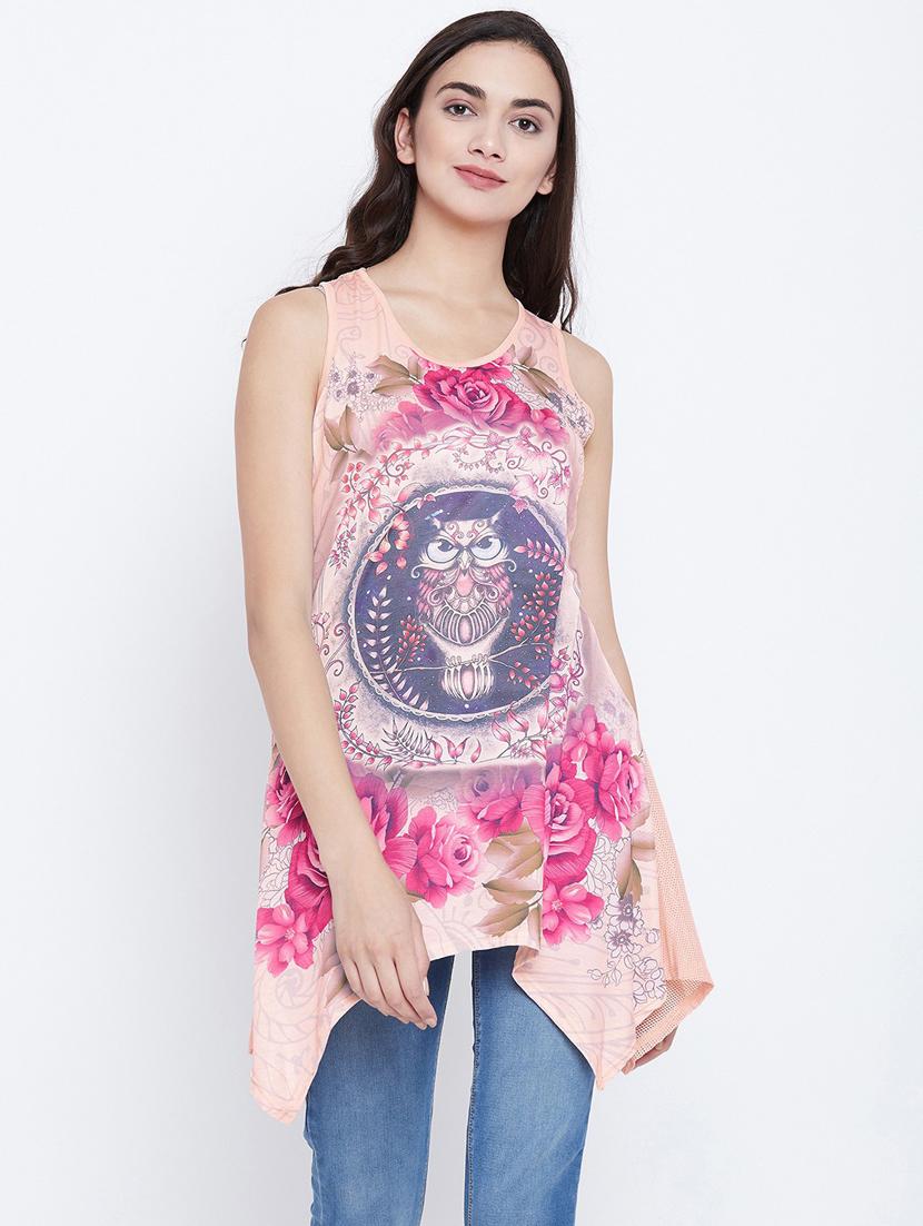 women's asymmetric round neck top - 18479884 - Zoom Image - 0