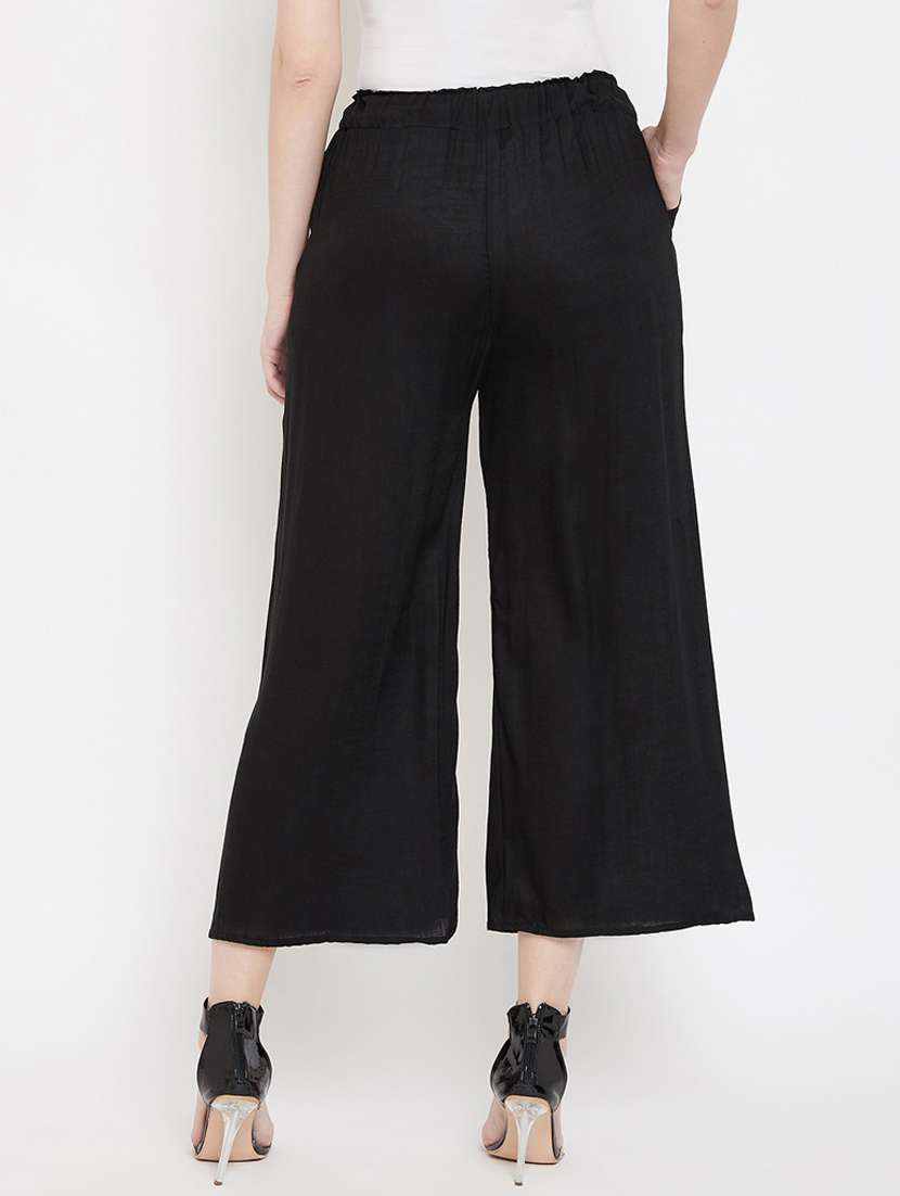 drawstring waist solid palazzo  - 18479924 -  Standard Image - 3